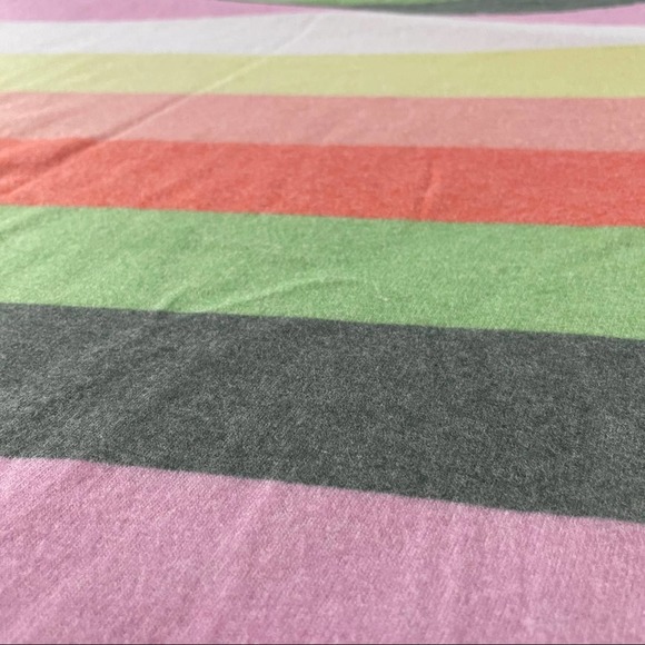 WILDFOX Road Trip Striped Vintage Varsity Fabric Long Sleeve Sweater Rainbow - Picture 10 of 11